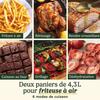 Beztuková fritéza CUISINART - Airfryer AFT13XSSE - Kapacita 13,6 l - Dvě nádoby + 1 zásuvka - Černá / Nerezová ocel - 2400 W