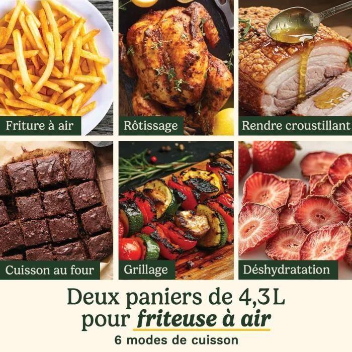 Beztuková fritéza CUISINART - Airfryer AFT13XSSE - Kapacita 13,6 l - Dvě nádoby + 1 zásuvka - Černá / Nerezová ocel - 2400 W