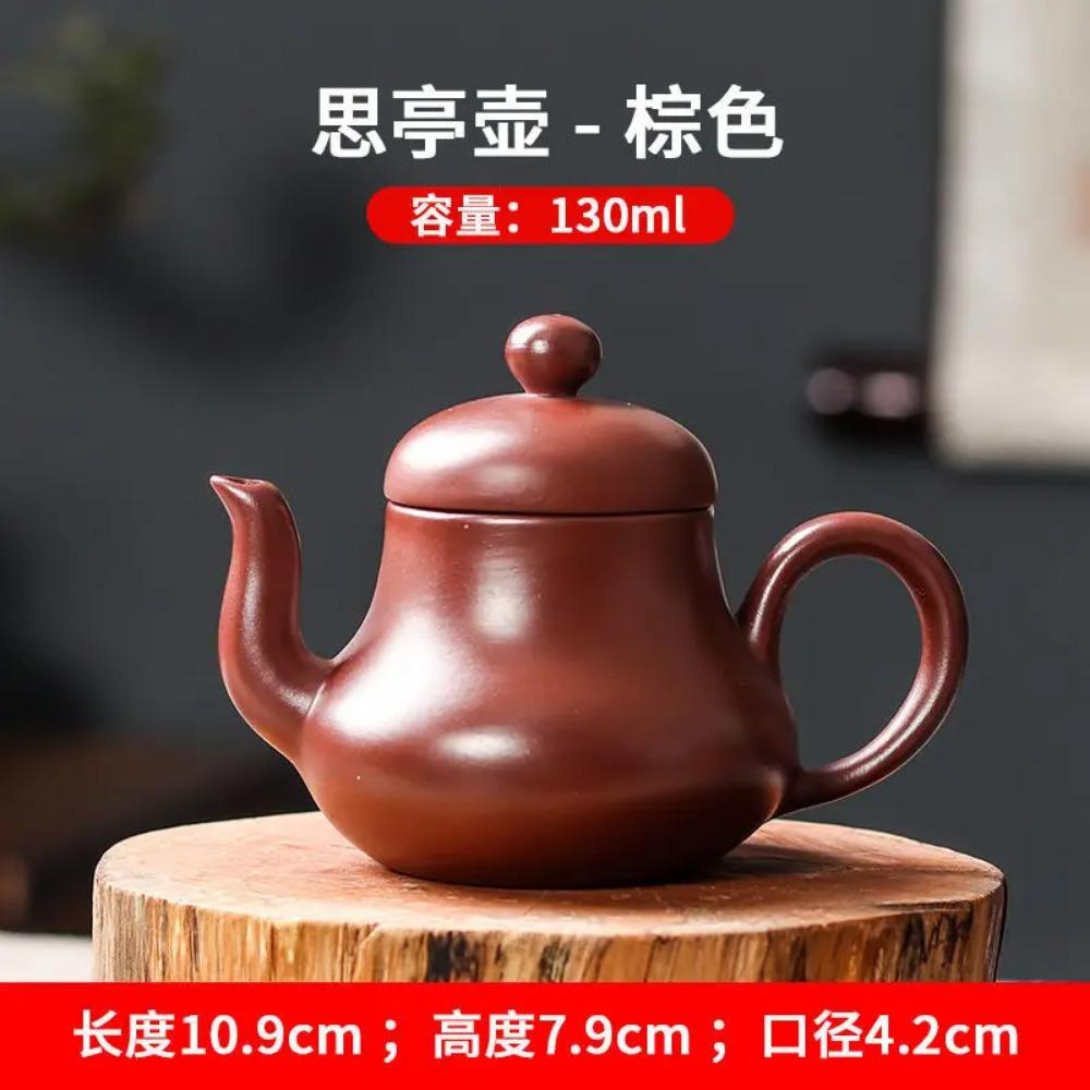 130cc Yixing Purple Clay Teapots Famous Artists Handmade Pear-shaped Small Capacity Tea Pot Kettle Chinese Zisha Tea Set Teaware