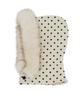 HETIT Fur Trim Balaclava (Dot Ivory)