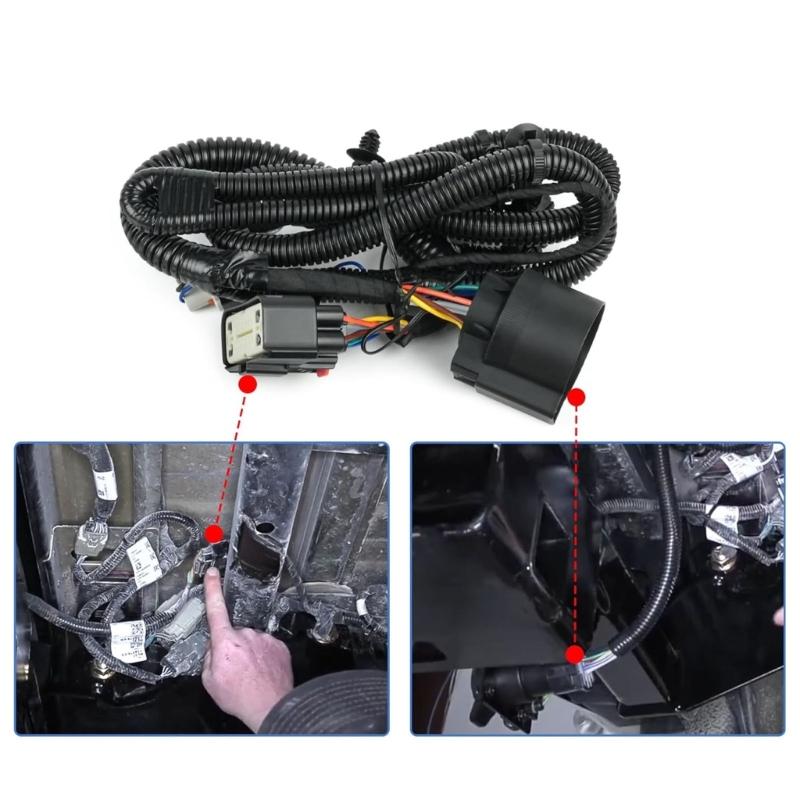 Rear Bumper Tow Connector Wiring Harness HL3Z-13A576-D HL3Z-13A576-B for 2015-2020 Replacement Hitch Wire Kit