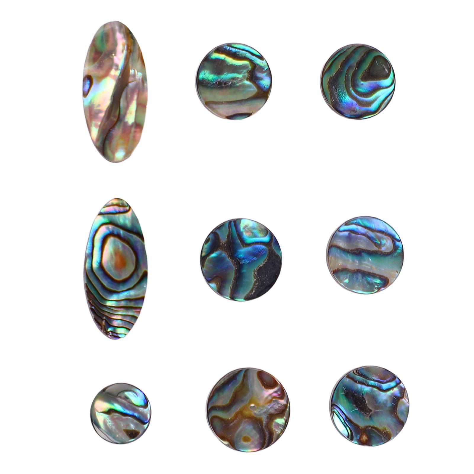 

9PCS Saxophone Finger Pads Saxophone Key Buttons Musical Instrument Accessories Multiple Sizes C351 Color Scallop