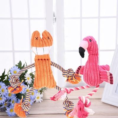 Nieuw Cartoon Kat Flamingo Vorm Hond Speelgoed Piepend Huisdier Puppy Kauwspeelgoed