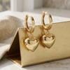 Zinc Zinc Alloy Dangle Drop Earrings Minimalist Hoop Earrings Temperament Heart-Shaped Earrings  Daily Wear