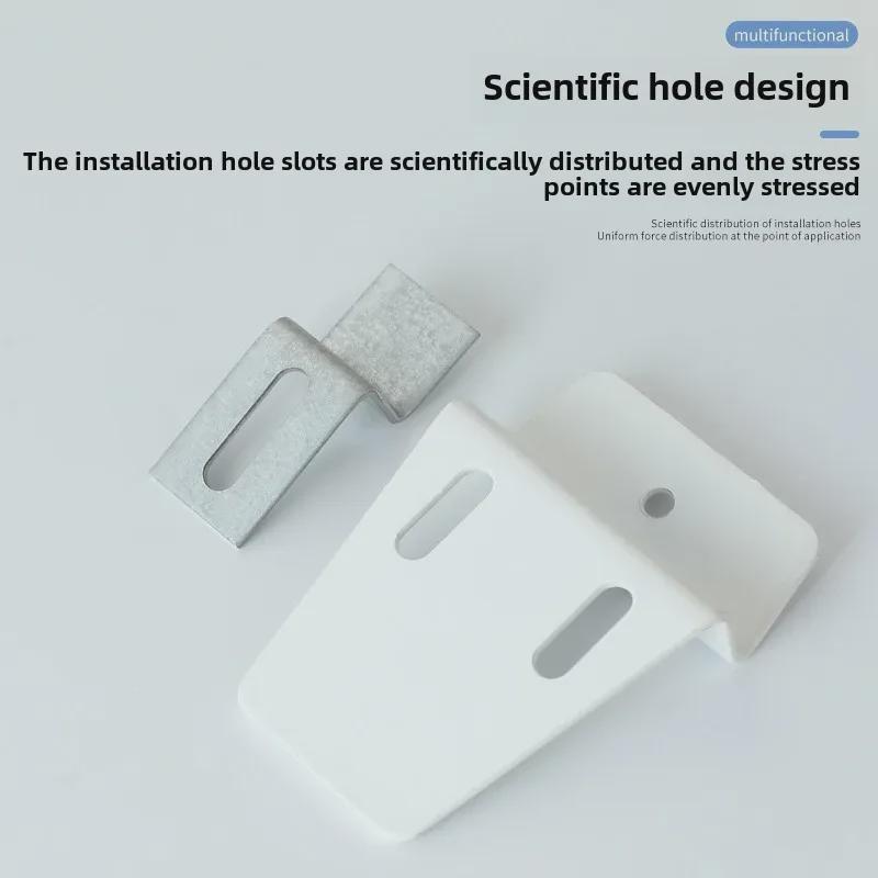 Vitmålat Justerbart Hörnupphängningsfäste för Badrumsskåpsinstallation