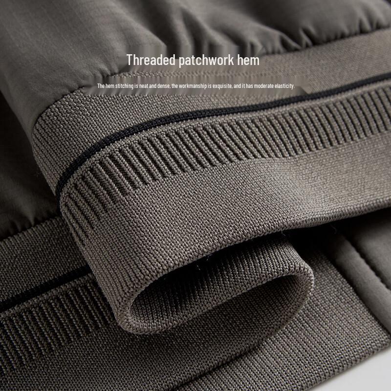 Shanshan Men's Embroidered Business Casual Stand Collar Jacket