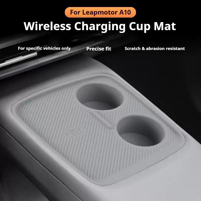 For Leapmotor A10 B03X 2026 Car Wireless Water Filling Cup Pad Silicone Storage Box Under Central Control Modify Car Accessories