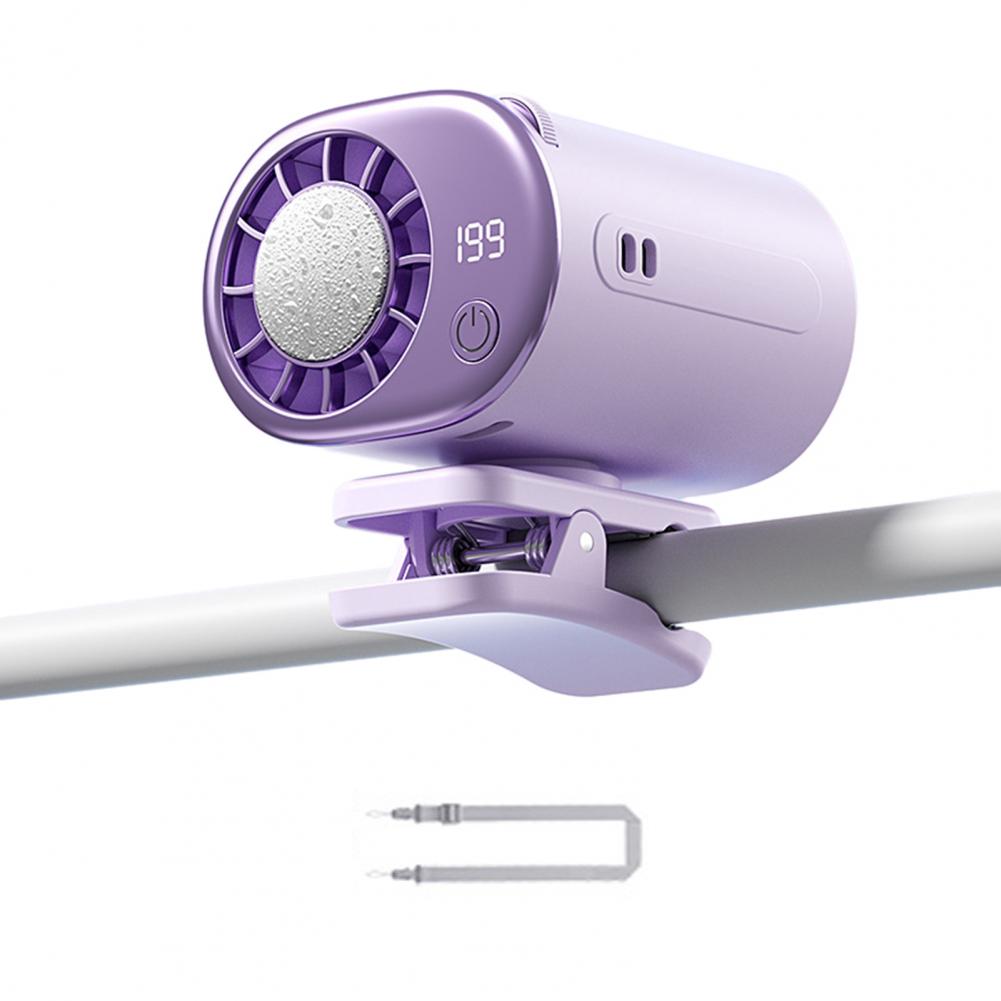 Rotating Clip Cooling Fan Rechargeable Adjustable Speed Car Fan Portable Personal Air Conditioner for Car Desk Travel
