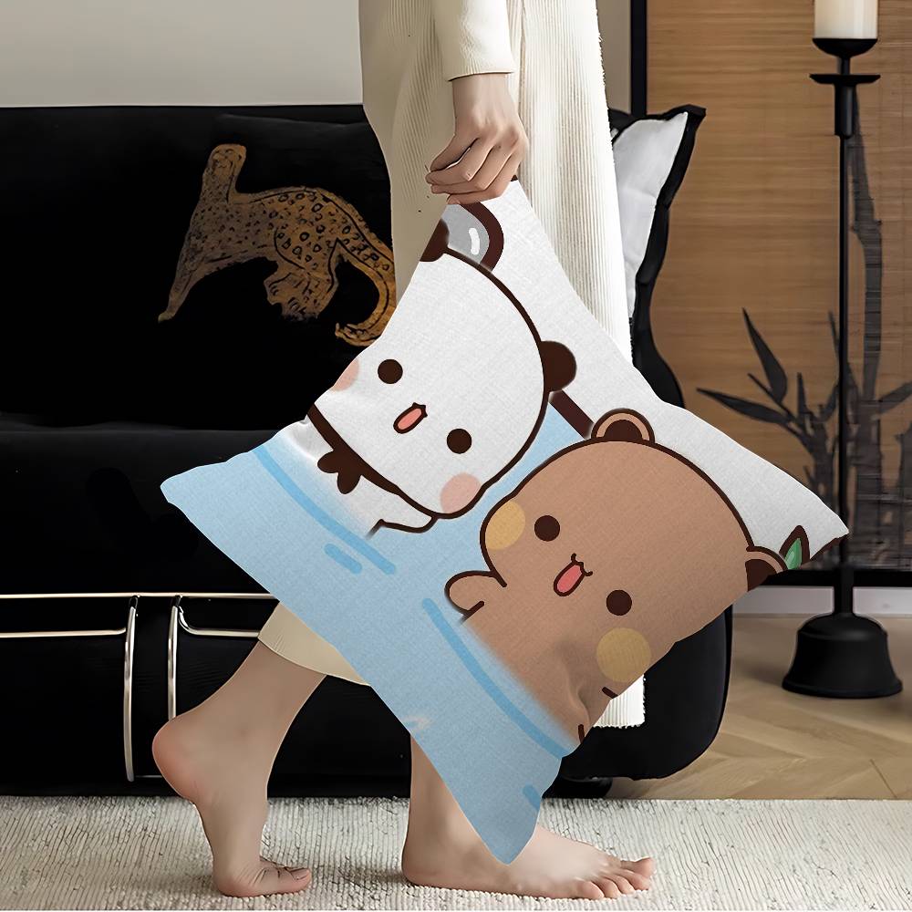 Cartoon B-Bubu And D-Dudu Cute Personalized Picture Text Home Decorative Pillows Household Gifts 45x45cm