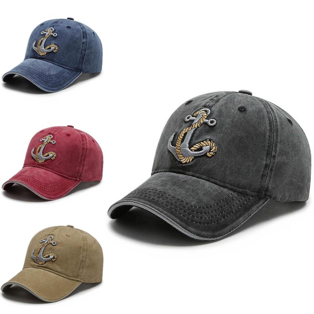Sea Riveted Embroidered Baseball Cap Men Spring Fall Cowboy Outdoor Travel Shade
