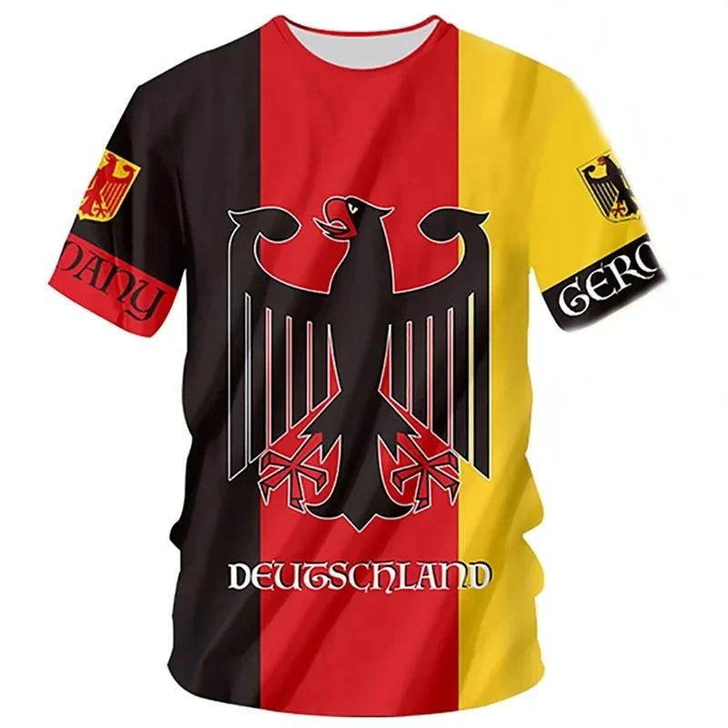 

Vintage Retro T Shirt Deutschland Germany Eagle 3D Print Muay Thai MMA Kick Boxing National Flag Short Sleeve Quick Dry Streetwear Unisex Men Women S