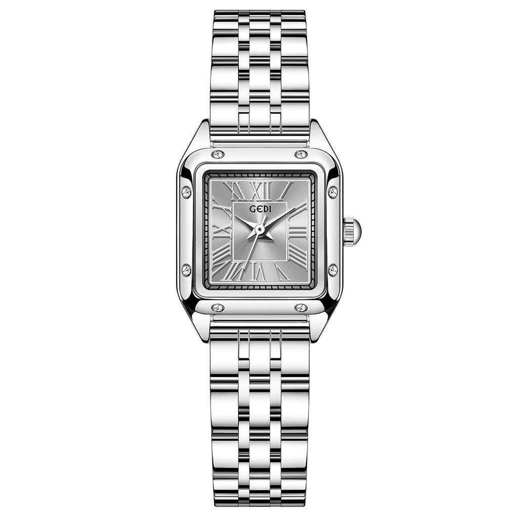 Elegant Ladies Quartz Watch With Steel Band For Business And Gift Use серый