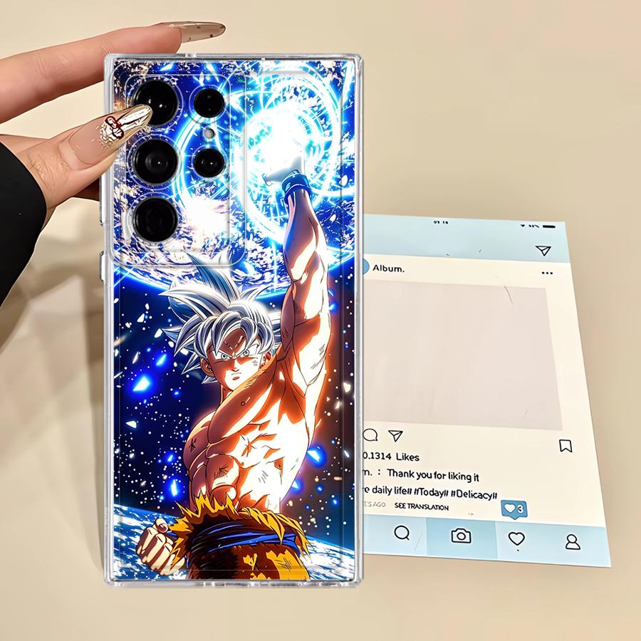 Pouzdro Dragon Ball Goku pro Samsung Galaxy S25 Edge S24 Note 20 Ultra 10 S21 S23 Ultra S20 Plus S26 S22 FE Kryt na telefon
