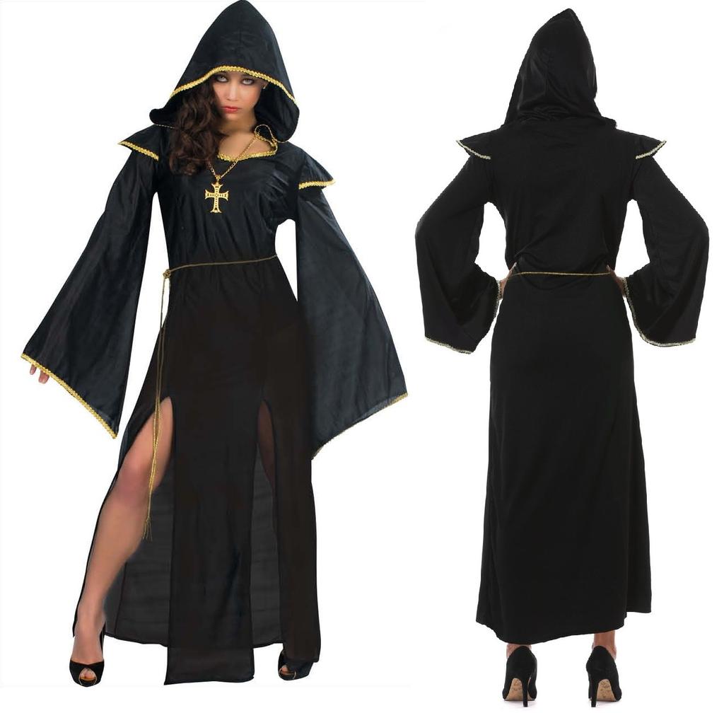 Costume Outfit Dark Priestess Nun Ball