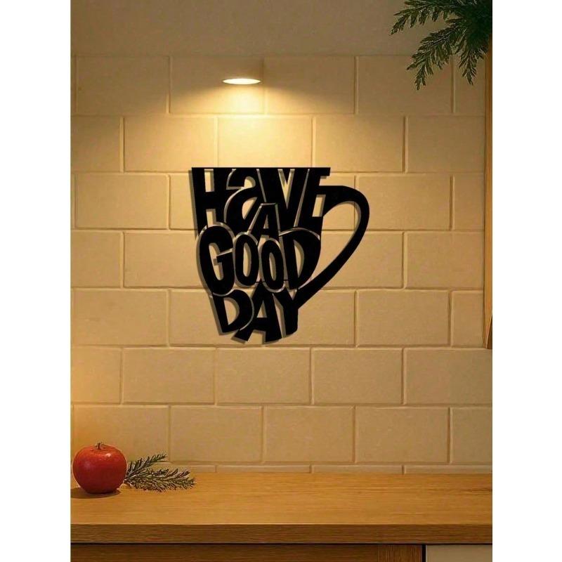 Metal Mug Wall Decor Modern Black Hanging Art Minimalist Kitchen Living Room Gift