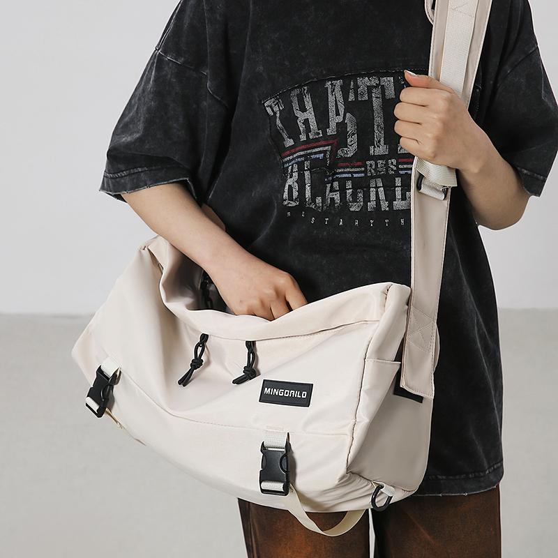 Large Capacity Duffel Bag Solid Color Short Distance Travel Bag Gym Bag Storage Bag