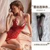 Sexy lingerie sexy female lace perspective small chest temptation suspender open crotch free onesie
