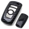 Black "Carbon Fiber" Key Fob Hard Shell Cover For BMW 1 2 3 4 5 6 7 Series X1 X3