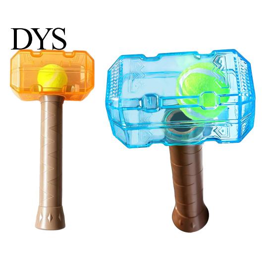 Active Play Dog Accessories 2Pcs Squeaky Hammer Toys with Tennis Ball Inside, Interactive Fetch Toys, Safe Pet Equipment Rubber Chew Toy for