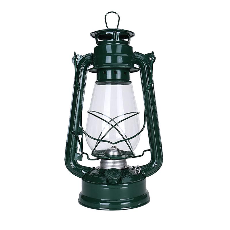 Vintage Iron Hurricane Lantern: Outdoor Kerosene Lamp & Decorative Light for Camping