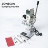 ZONESUN Two Work Plate Hot Foil Stamping Machine Manual Bronzing Machine for PVC Card Leather and Paper Stamping Machine