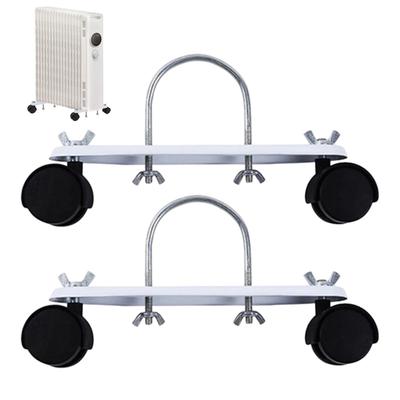 2pcs Electric Oil Heater Bracket Electric Heater Pulley 360 Degree Rotating Oil Heater Frame Caster Accessories for Home