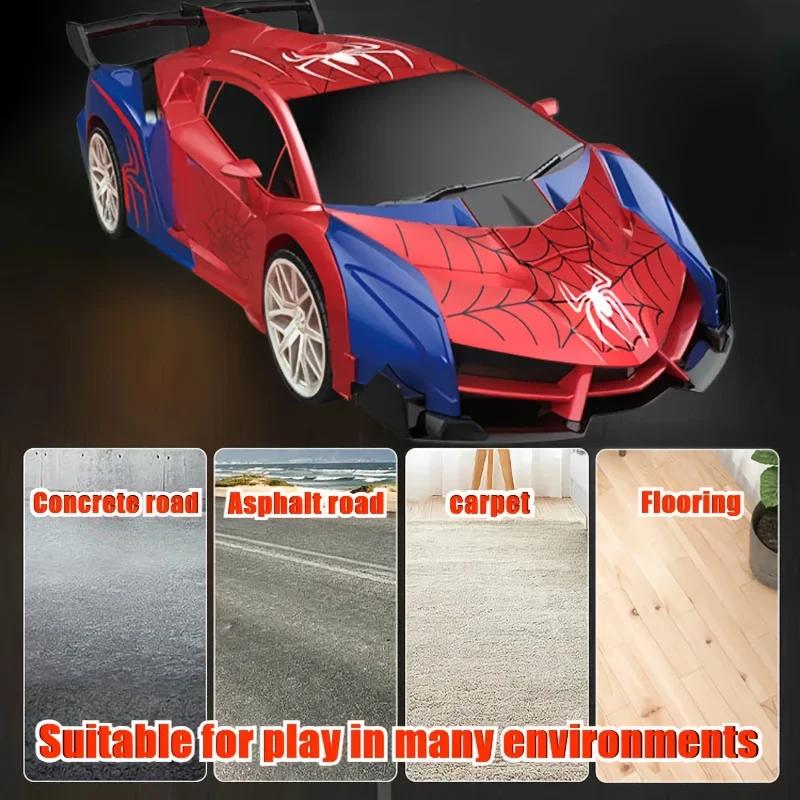 Transform Rc Cars Remote Control Car 1:18 Scale Transforming Robot, One-Button Deformation 360° Rotation Car Toy Boy Gifts