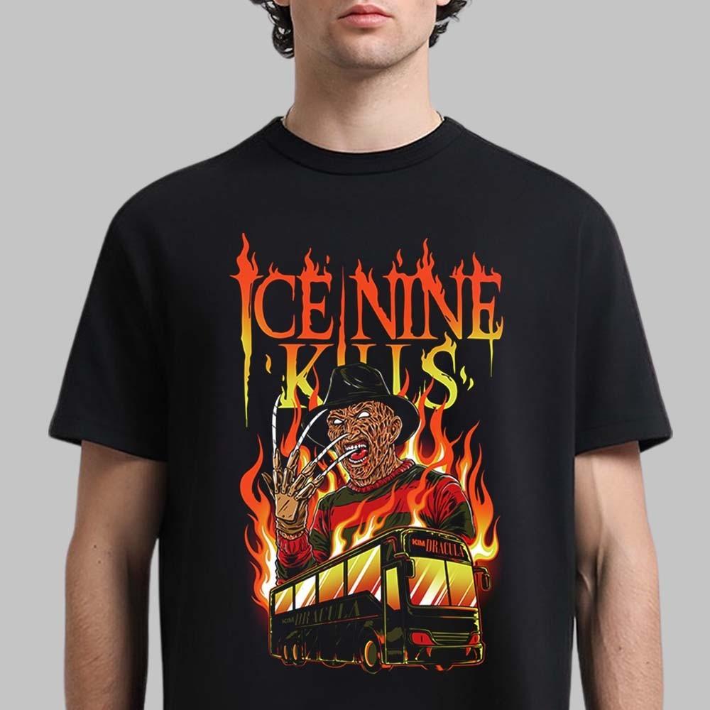 Ice Nine Kills Tasmanian Devil In A Tour Bus Fire Kim Dracula Tee Gift for Fans XXXL