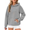 Autumn Winter Pitted Stripes Hooded Sweatshirt Women Comfortable Casual Hoodie Female Kangaroo Pocket Splice Pullover Outerwear