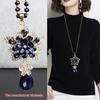 Vielseitige Damenmode Kristallblumenkette - Trendige Pulloverkette und einfacher Anhängerschmuck