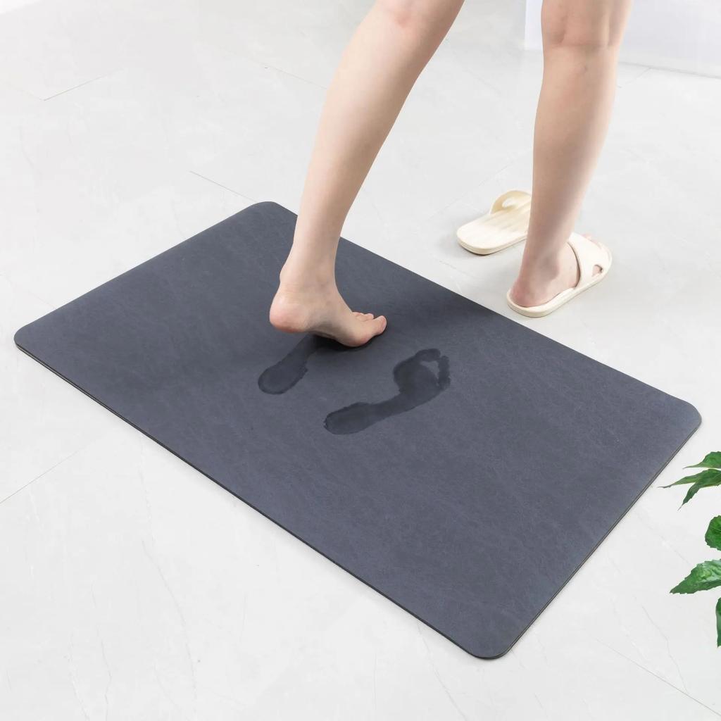 Bathroom Anti-Slip Mat Diatom Mud Absorbent Pad Nordic Style Toilet Floor Mat Soft Diatomite Bathroom Toilet Carpet Quality