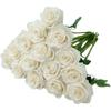 Rose di Seta Bianca Fiori Artificiali per San Valentino, Festival Qixi e Decorazioni per Matrimoni