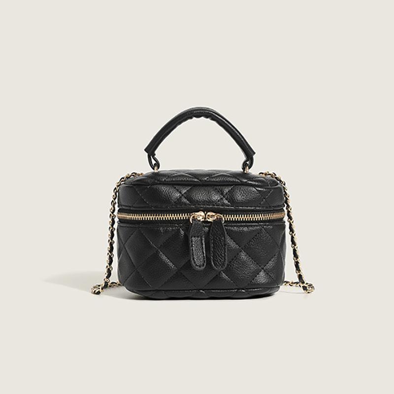 

Мини-стеганая женская сумка через плечо с цепочкой и ромбовидным узором, модная мини-сумка дизайнера, высококачественная женская маленькая сумка из искусственной кожи S 13cm 9cm 10cm чёрный