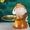 Girl Figurine Storage Tray Holder Creative Sculpture Wedding Party Decor
