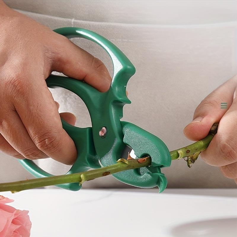 2-in-1 Floral Scissors | Stainless Steel Gardening Shears, Rose Thorn Remover, Flower Branch Pruning Shears for Florists & Flower Arranging - 1pc