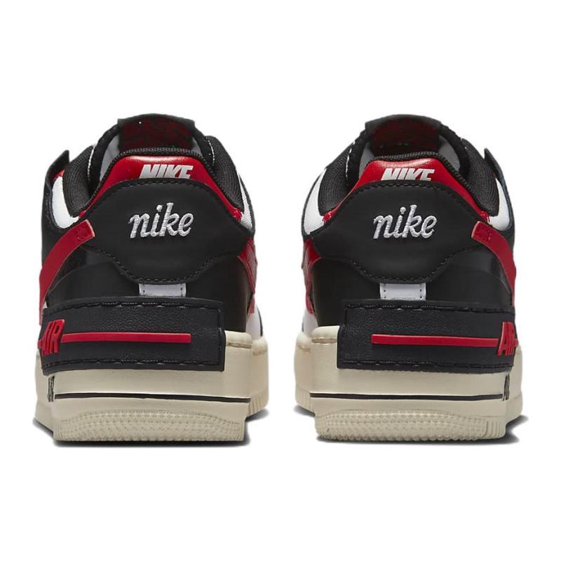Nike Air Force 1 Low Shadow Summit White University Red Black Women's Sneakers DR7883-102