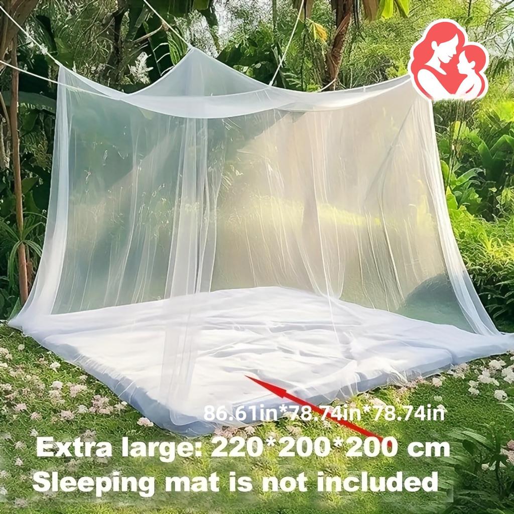 Extra Large Camping Mosquito Net, Durable Polyester Canopy Mesh for Bed & Outdoor Use, Non-Waterproof, All-Season Protection