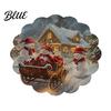 Tapis décoratif d'isolation thermique Rond Set de table de Noël 14 pouces Motif festif Antidérapant Protecteur de table Couvercle de table anti-brûlure Endroit pour manger