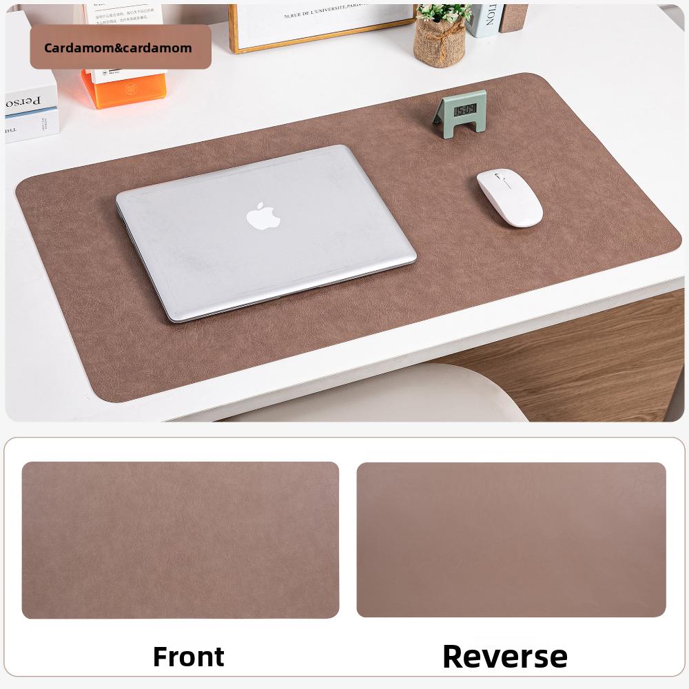 Retro Cowhide Textured Desk Mat, Double-sided, Stain-resistant, Extra-large Mouse Pad, Office Computer Mat, Writing Mat, Desk Mat