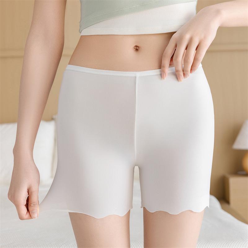 Summer Ice Silk Seamless Anti-Exposure Leggings - Breathable, Hip-Lifting, Non-Curling 3/4 Length