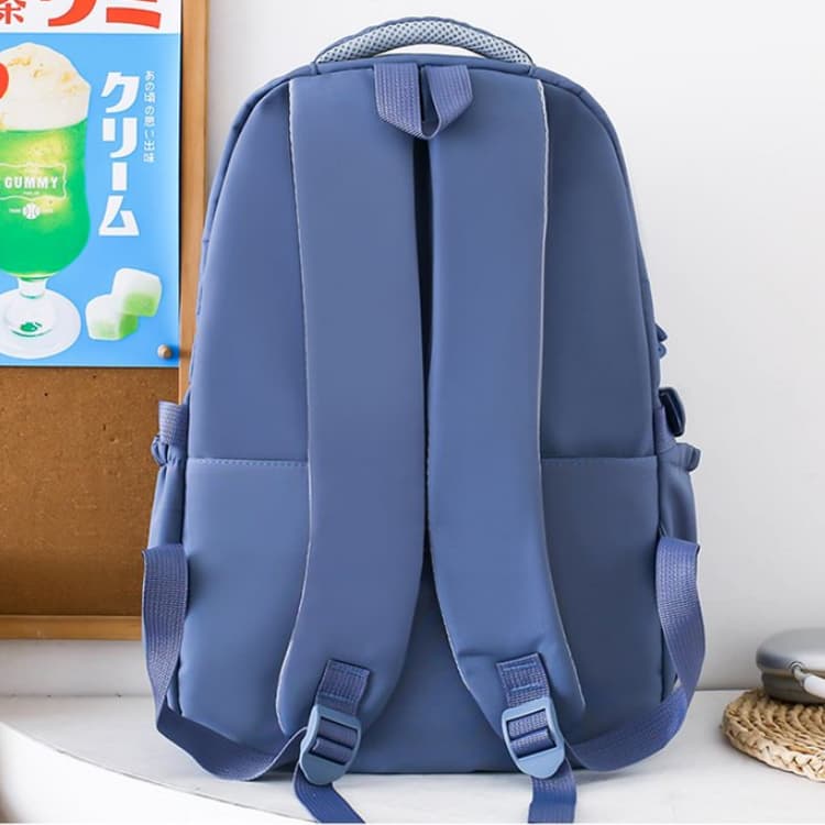 Three-piece nylon backpack student bag