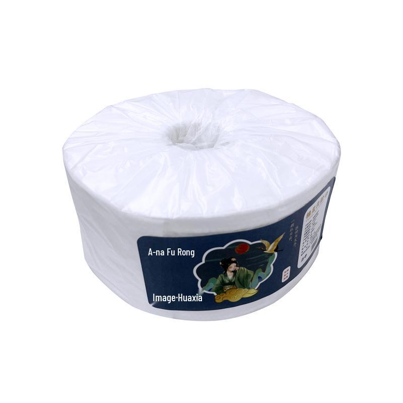500g Large Roll Disposable Cotton Facial Cleansing Wipes - Soft Makeup Remover Pads for Beauty Salons