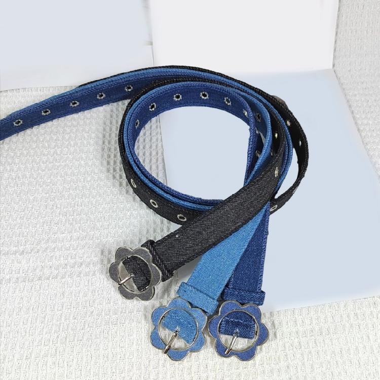 Flower Waist Chain Vintage Flower Denims Belt for Women Proms Stage and Club Party Casual Wear Elaborate Jewelry