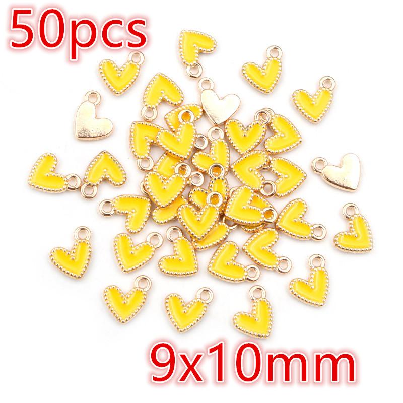 30-50Pcs 9x10mm/15x13mm Small Alloy Heart Charms Cute Love Pendants For DIY Bracelet Necklaces Jewelry Making Accessories
