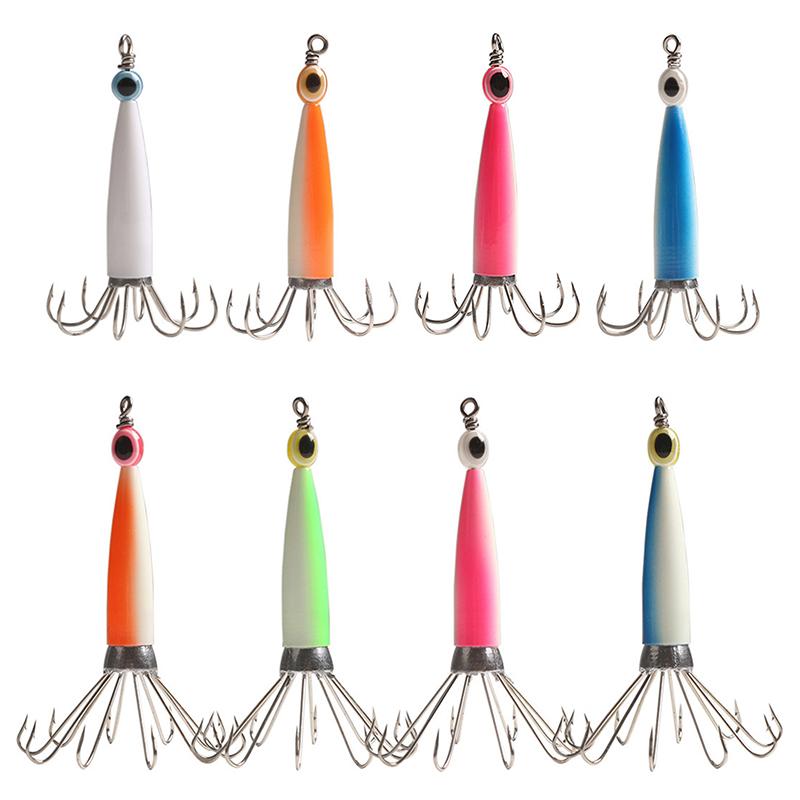 Umbrella-Shaped Style Squid Hook With Fish Eyes Sleeve-Fish Octopus Squid Bait Jig Hook Deep Sea Fishing Lure Cuttlefish Tackle