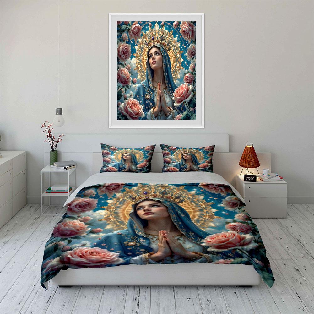 Elegant Religious Outfit For Ceremonies  Kid'S And Adults' Bedroom Decor, Exquisite Three-Piece Bedding Set Gift