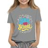 Children's Casual and Fashionable Round-Neck Printed Short-Sleeve Top for Back-to-School