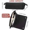 Travel essential storage bag: Black hair care tools travel bag, curling iron and straightener tools storage bag, 1 piece