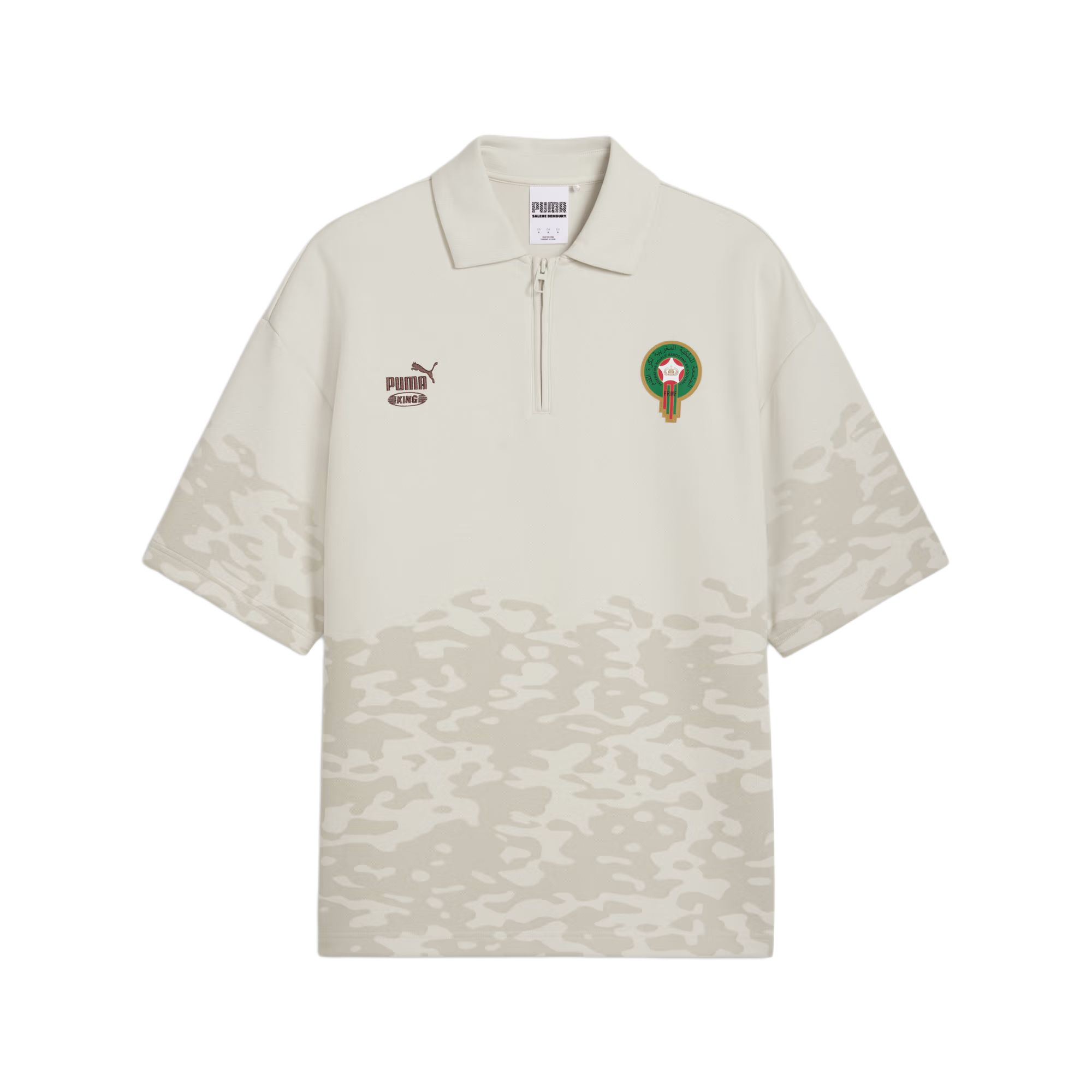 Puma X Salehe Bembury Samenwerking King Marokko Losse Pasvorm Casual Korte Mouw Polo Shirt Heren polo shirts 635133-87 L