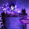 Waterproof LED Halloween Rattan String Lights - Spider & Bat Design for Outdoor Decoration